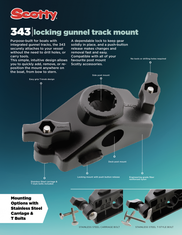 343 Locking Gunnel Track Mount