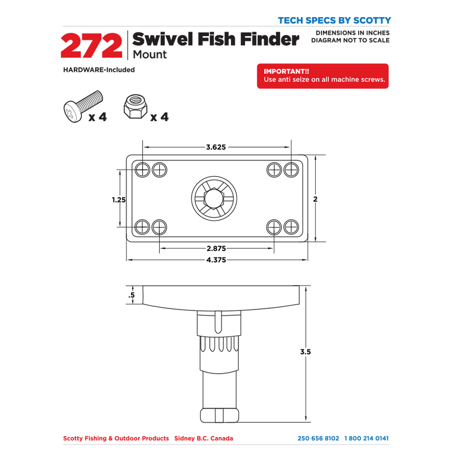272 Swivel Fish Finder Mount