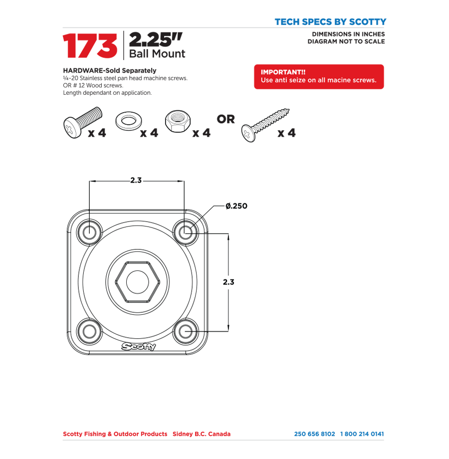 173 2.25" Ball Mount