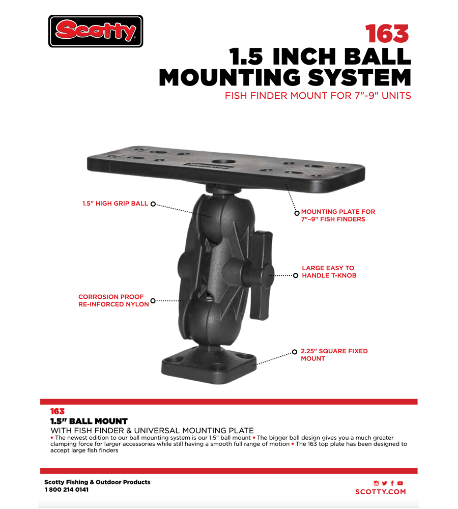 163 1.5" Ball Mount Sales Sheet