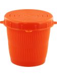 672 Flourescent Red 1/2 Litre, Vented Bait Jar With Quick Lock Threaded Lid - Fishing Accessories