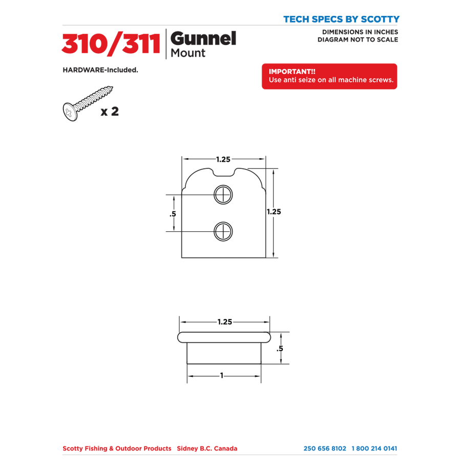 310/311 Gunnel Mount
