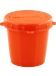 652 Bait Jar - 1/2 Flourescent Red Jar With Quick Lock Threaded Lid - Fishing Accessories