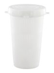 671 Vented Bait Jar - 1 L. White Jar With Lid - Fishing Accessories