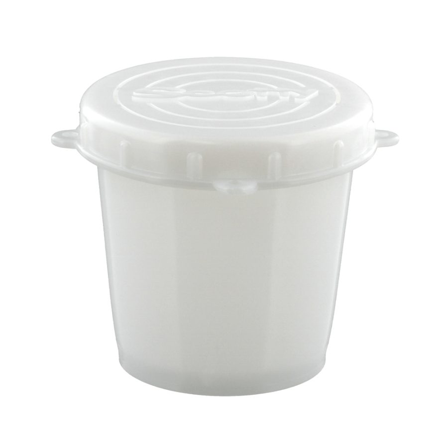 650 Bait Jar - 1/2 L. White Jar With Quick Lock Threaded Lid