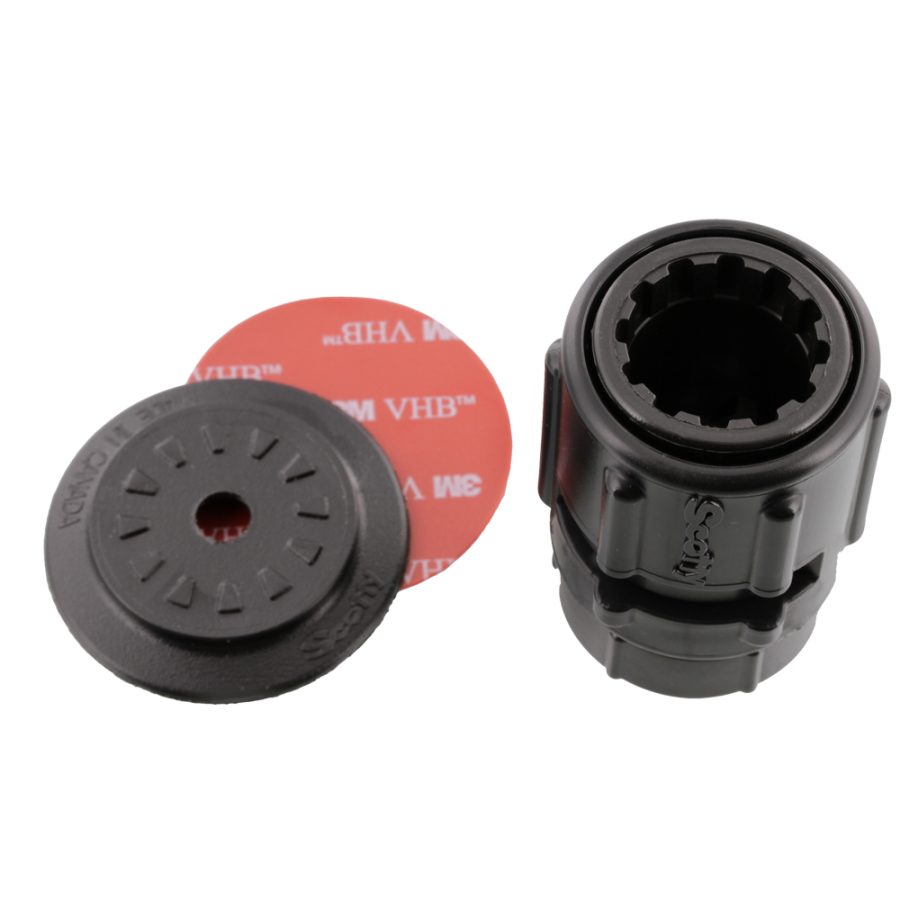 445 Stick-On Accessory Mount With Gear-Head 2"