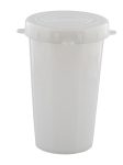 651 Bait Jar - 1 L. White Jar With Quick Lock Threaded Lid - Fishing Accessories